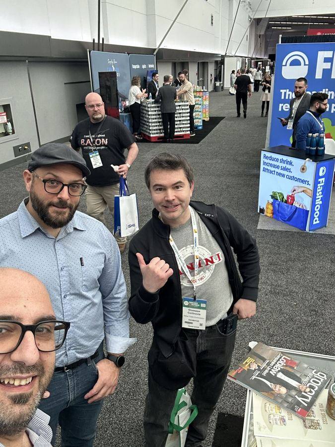 CasaFolino booth conversation at Grocery & Specialty Food West 2025