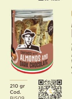 Cantucci with almonds and dark chocolate