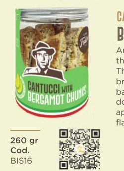 Cantucci with bergamot chunks