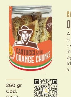 Cantucci with orange chunks