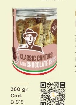 Classic cantucci with chocolate chips