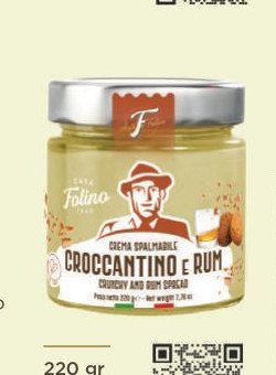 Crunchy and rhum spreadable cream