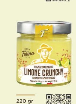 Crunchy lemon spreadable cream