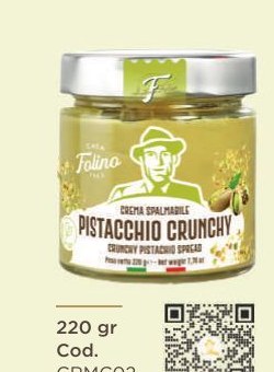 Crunchy pistachio spreadable cream