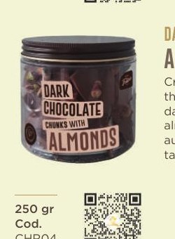Dark chocolate chunks with almonds