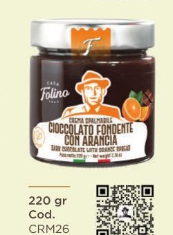Dark chocolate with orange spreadable cream
