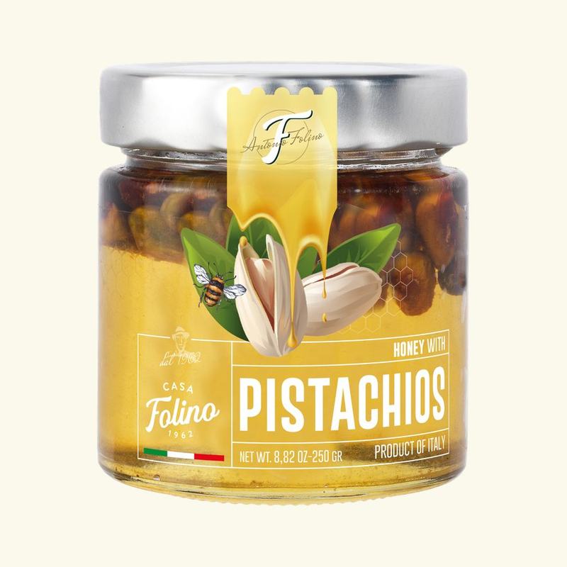 Honey with pistachios