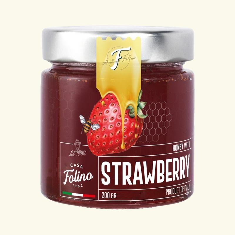Honey with strawberry
