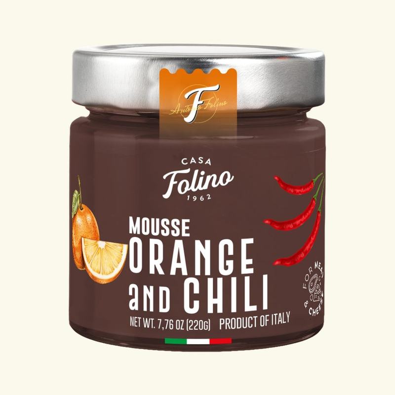Orange and chilli mousse