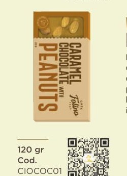 White chocolate bar with peanuts